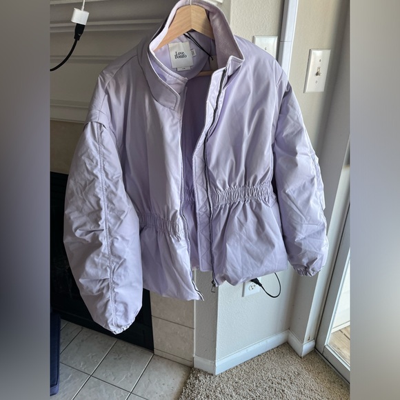 NWT Love bonito puffer jacket and convert to vest purple size l-xl - Picture 11 of 14
